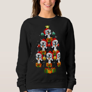 Sudadera Ornamentos de árbol de Navidad pingüinos Santa Xma