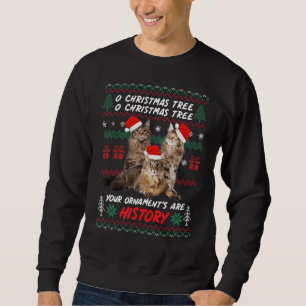 Sudadera Ornamentos de Navidad para gatos Familia Mainon Co