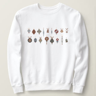 Sudadera Ornamentos Vintage Merry Christmas