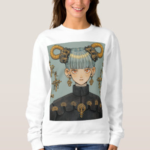 Sudadera Ornate Steampunk Fantasy Anime Chica