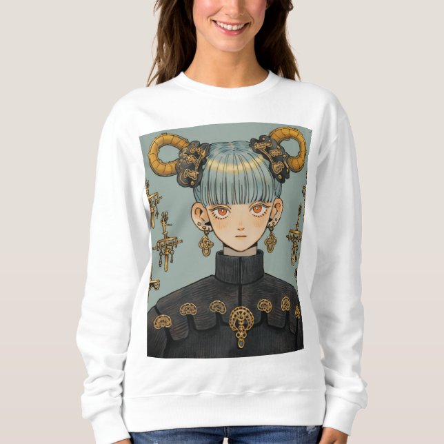 Sudadera Ornate Steampunk Fantasy Anime Chica (Anverso)
