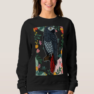 Sudadera Ornitólogo biólogo de loros grises africano Birdw