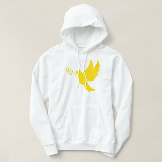 Sudadera Oro de la paloma de la paz en Ucrania (Diseño del anverso)