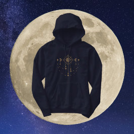 Sudadera Oro Mystic Geometric Cosmic Tarot Sun & Moon