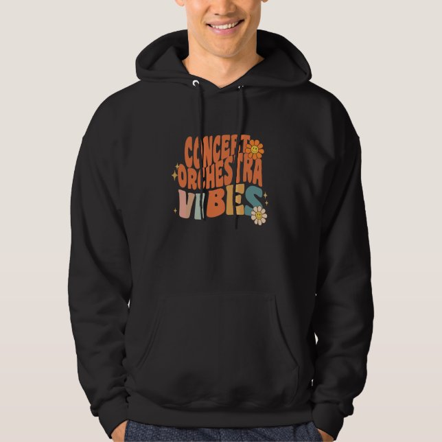Sudadera Orquesta de Concierto Retro Vibraciones Profesora  (Anverso)
