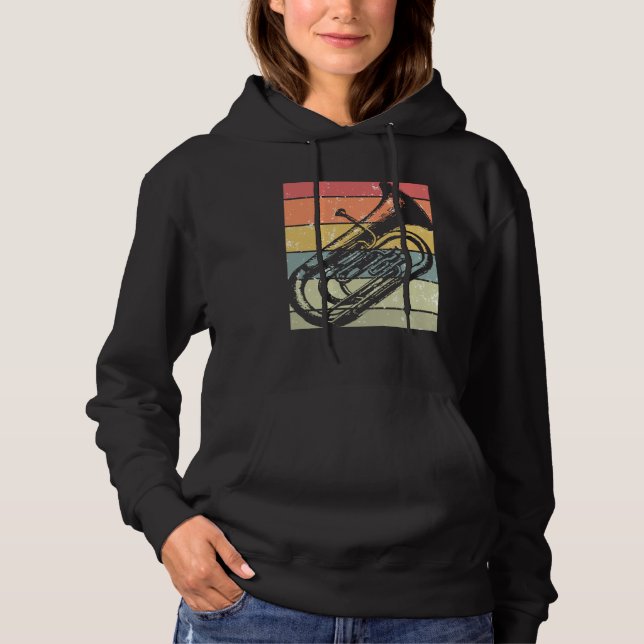 Sudadera Orquesta de metal Vintage Euphonium Player (Anverso)