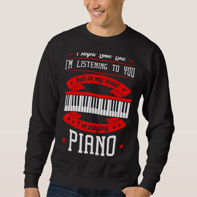Sudadera Orquesta pianista de música clásica de piano instr (Anverso)