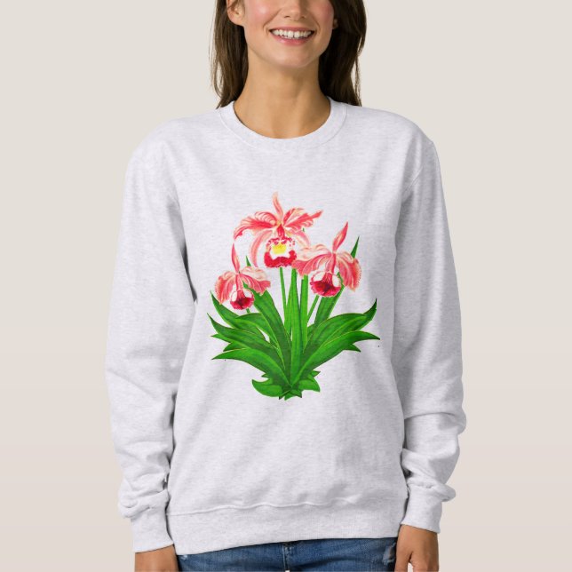 Sudadera Orquídeas silvestres - Orquídeas y follaje de colo (Anverso)