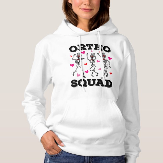 Sudadera Ortho Squad Dancing Skeleton Valentine Mujeres (Anverso)