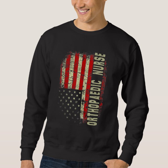 Sudadera Orthopedic Nurse 4th Of July US Flag Patriotic Nur (Anverso)