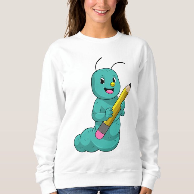 Sudadera oruga con lápiz (Anverso)