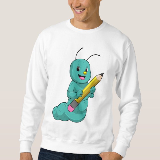 Sudadera oruga con lápiz (Anverso)