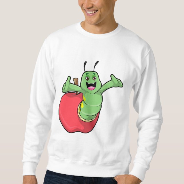 Sudadera Oruga con manzana (Anverso)