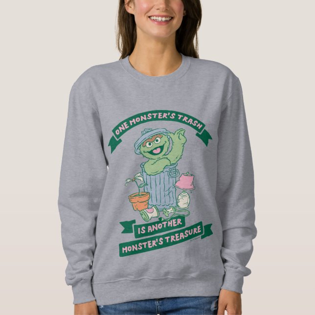 Sudadera Oscar el Grouch | Gráfico del tesoro de monstruos (Anverso)