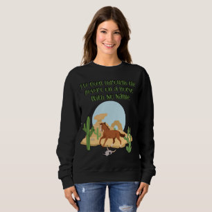 Sudadera oscura para mujer Horse With No Name