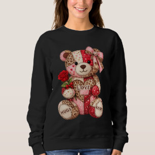 Sudadera Osito de peluche de patchwork del Día de San Valen