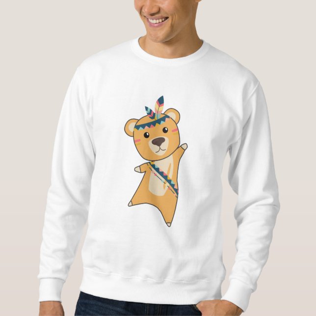 Sudadera Oso Amarillo Indio Fashing Teddy Feather Cuather (Anverso)