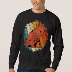 Sudadera Oso animal del bosque de vida salvaje Retro Grizzl