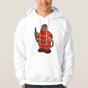 Sudadera Oso como bombero con manguera