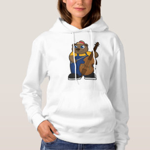 Sudadera Oso como músico con guitarra