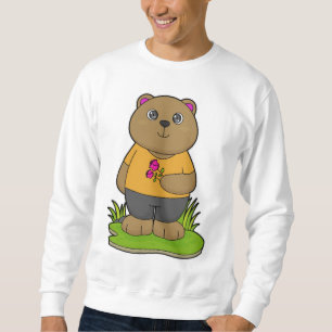 Sudadera Oso con flores