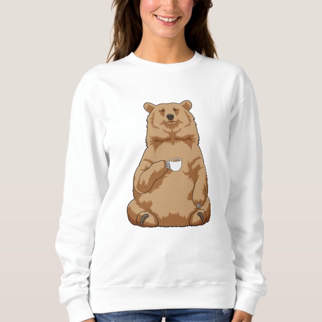Sudadera Oso con taza de café (Anverso)