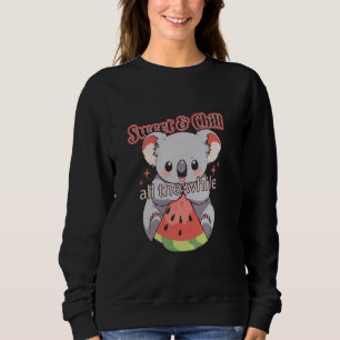 Sudadera Oso cutáneo de Koala comiendo una sandía Koala