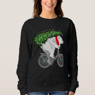 Sudadera Oso Cuto Con Regalo De Árbol De Navidad Para Cicli
