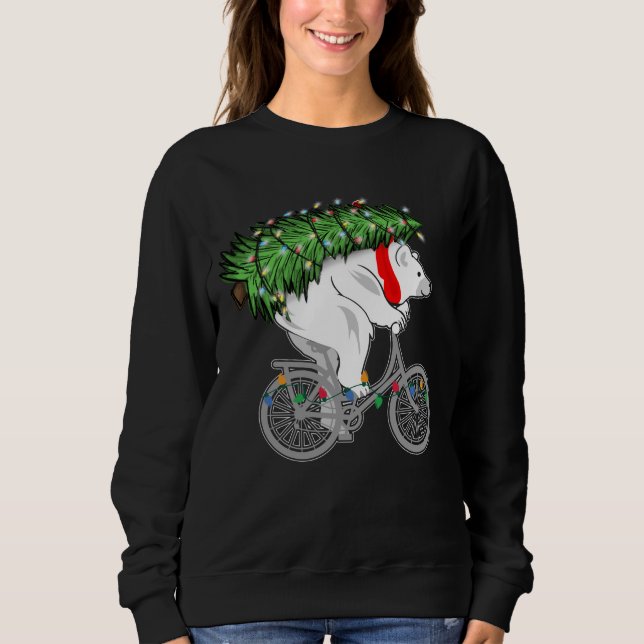 Sudadera Oso Cuto Con Regalo De Árbol De Navidad Para Cicli (Anverso)