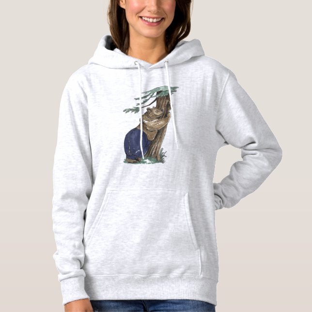 Sudadera Oso De Amortiguador De Árbol Cubierto Con Leggenci (Anverso)