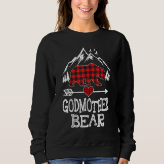 Sudadera Oso De Búfalo Rojo Golpeado A La Madrina Oso