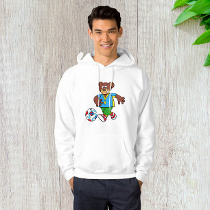 Sudadera Oso de fútbol jugando fútbol con ropa deportiva
