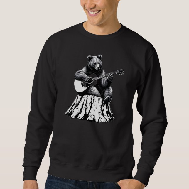 Sudadera Oso de guitarra - Guitarista salvaje (Anverso)
