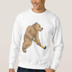 Sudadera Oso de hockey con bate de hockey