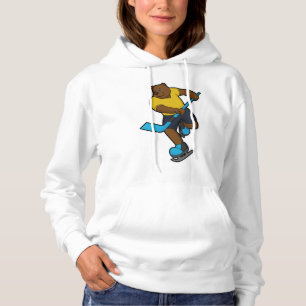 Sudadera Oso de hockey sobre hielo con bastón de hockey sob
