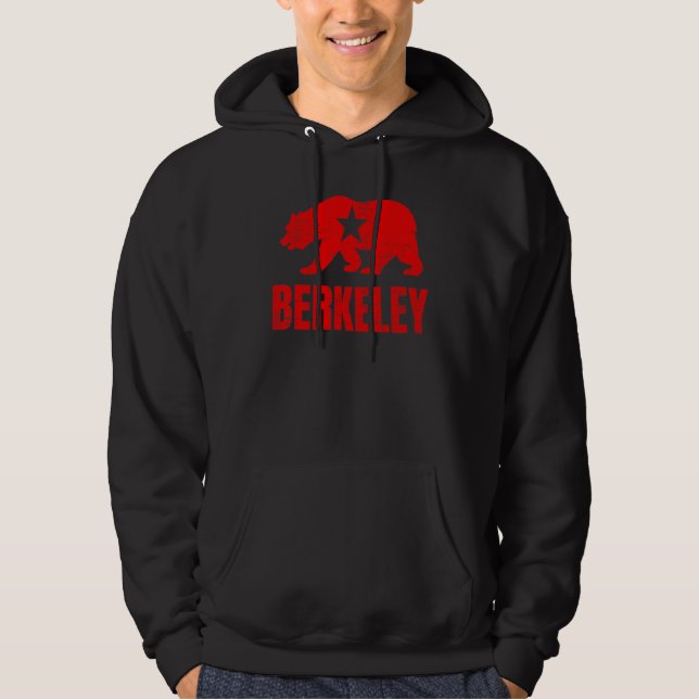 Sudadera Oso de la República de Berkeley California Distres (Anverso)