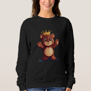Sudadera Oso de peluche coronado para diversión y charlatan
