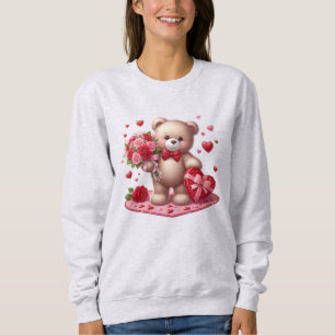 Sudadera Oso de peluche El día de San Valentín clásico