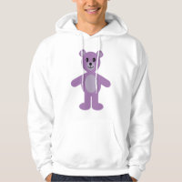 Oso de peluche lindo del dibujo animado de la lila