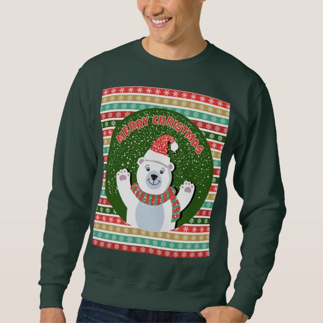 Sudadera Oso de Teddy navideño (Anverso)