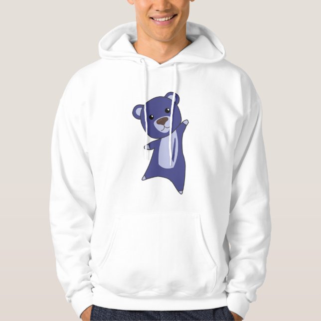 Sudadera Oso De Teddy Oso Pequeño Oso Azul Funny Animales P (Anverso)