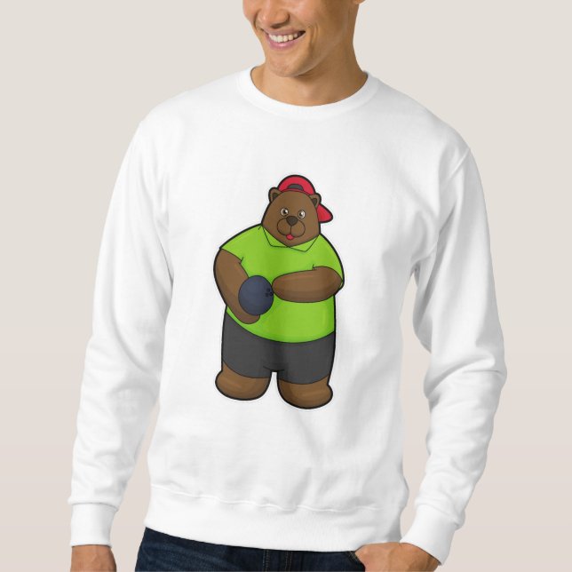 Sudadera Oso en el Bowling con bolas (Anverso)