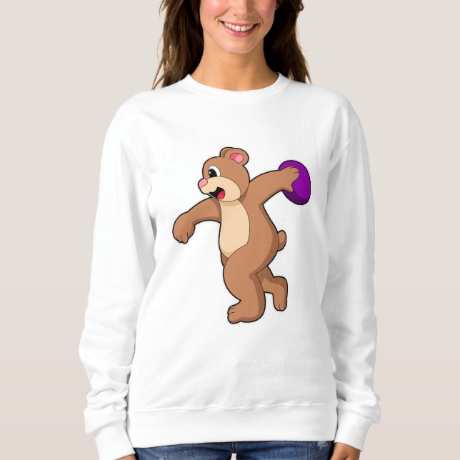Sudadera Oso en el Bowling con bolas (Anverso)
