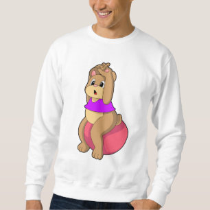Sudadera Oso en fitness con balón de ejercicio.PNG