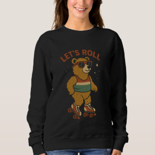 Sudadera Oso en los patines de patinaje rodar libro de hist