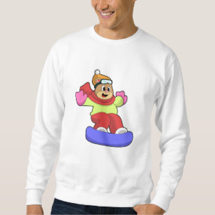 Sudadera Oso en Snowboard con Snowboard