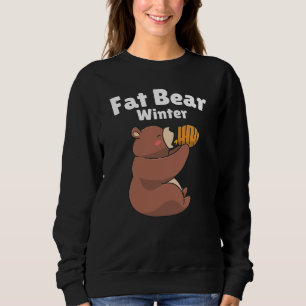Sudadera Oso Gordo Invierno, Oso Comiendo, Divertido