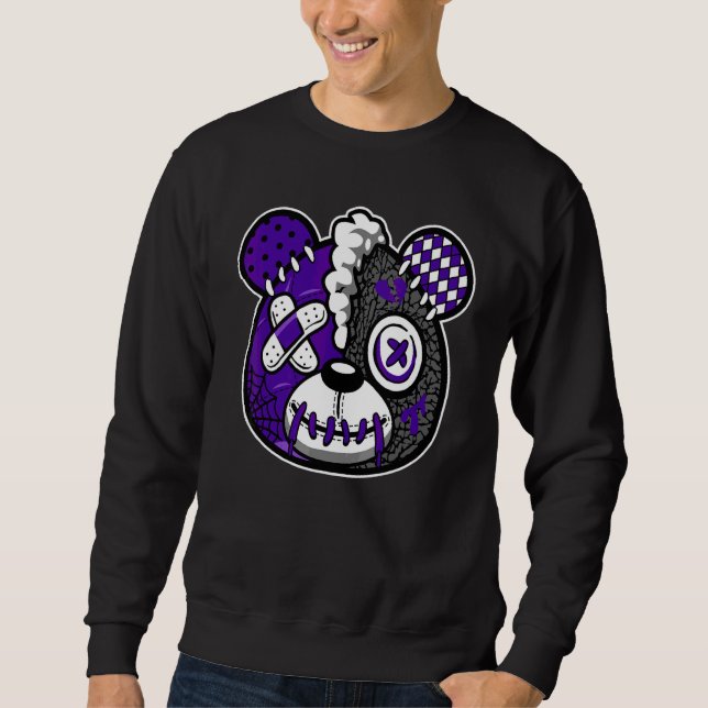 Sudadera Oso Goteando  Ama Iris Oscuro 3s Unisex Combinando (Anverso)