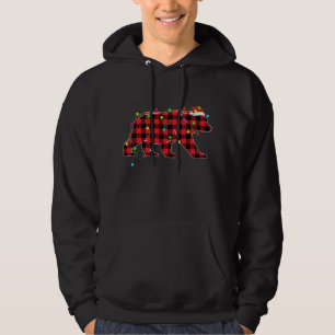 Sudadera Oso gracioso Árbol de Navidad Rojo Veces Animales 