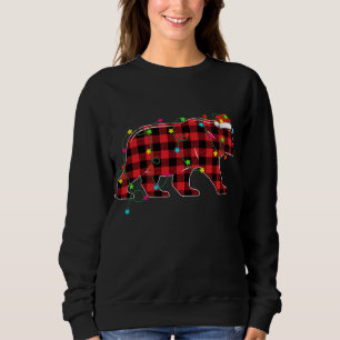Sudadera Oso gracioso Árbol de Navidad Rojo Veces Animales 